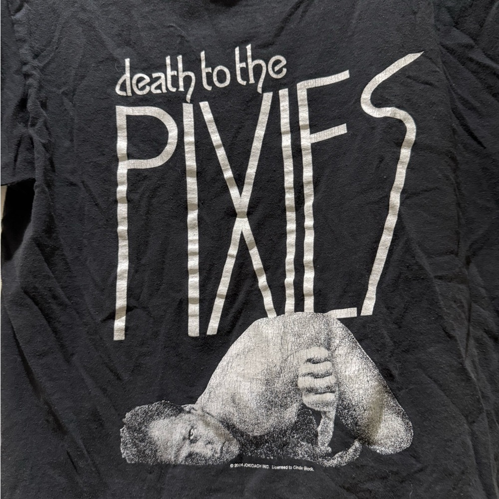 Women’s Black and White ‘Death to the Pixies' Pixies Band Photo T-Shirt